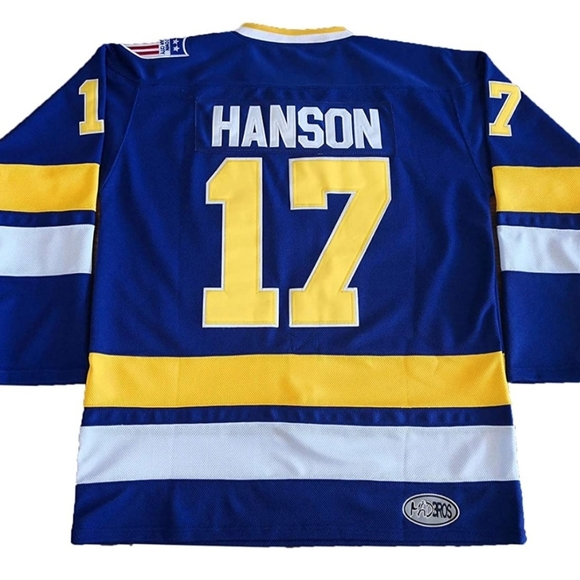 NWT Hanson Hockey Jersey Authentic Blue - Picture 1 of 7
